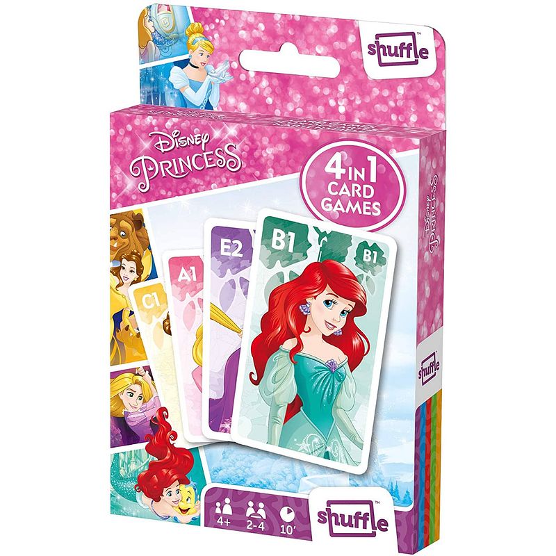 Foto van Shuffle kaartspel 4-in-1 disney princess karton 32-delig