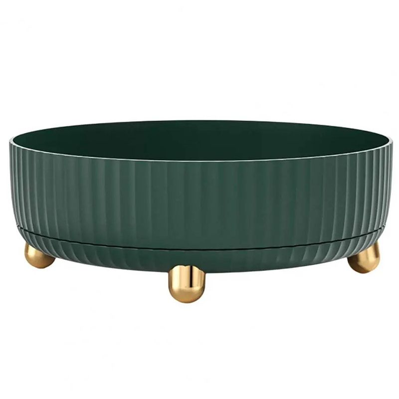 Foto van Casa di elturo draaiplateau organizer glam groen/goud - ø22 cm