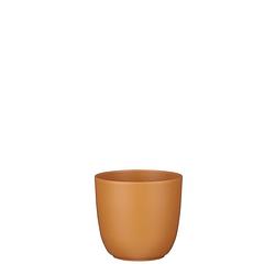 Foto van Tusca pot round brown matt - h13xd13,5cm