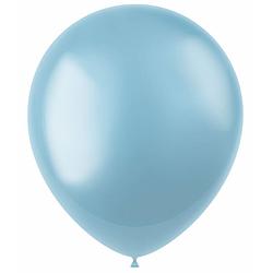 Foto van Folat ballonnen metallic 33 cm latex lichtblauw 100 stuks