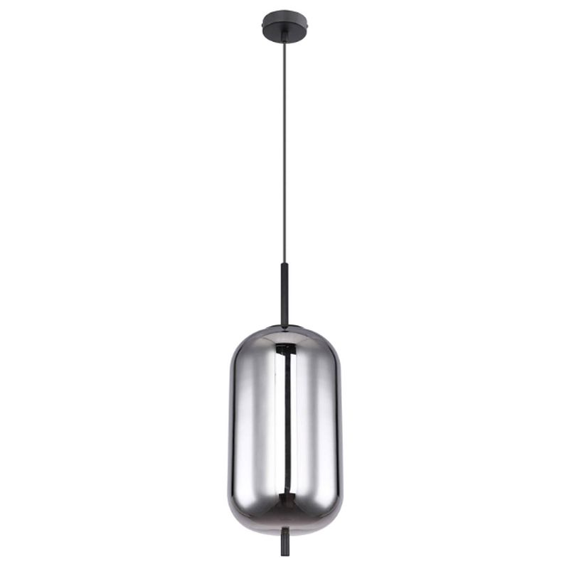 Foto van Industriële hanglamp blacky - l:22cm - e27 - metaal - zwart