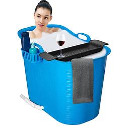 Foto van Lifebath - zitbad nancy - 200l - bath bucket - inclusief badrek - blauw