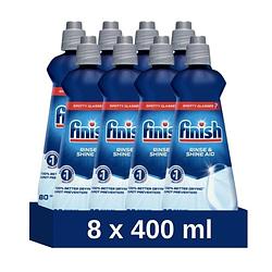 Foto van Finish glansspoelmiddel - 400 ml - voor glans + bescherming - 8 stuks - voordeelverpakking