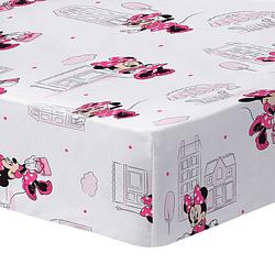 Foto van Disney minnie mouse hoeslaken, shopping - eenpersoons - 90 x 190/200 cm - katoen