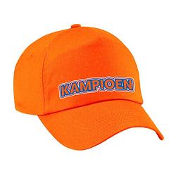 Foto van Koningsdag pet oranje - kampioen - voor dames en heren - verkleedhoofddeksels