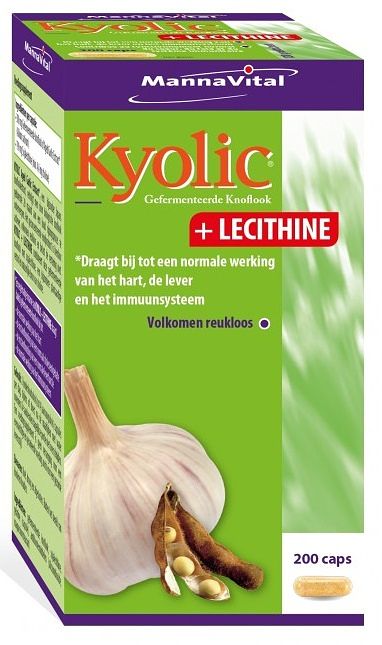 Foto van Mannavital kyolic + lecithine capsules
