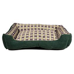 Foto van Pet comfort hondenkussen 75 x 58 cm polyurethaan/polyester groen