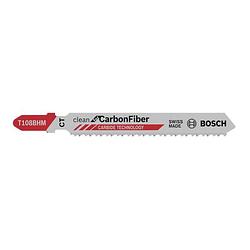 Foto van Bosch accessories 2608667449 decoupeerzaagblad t 108 bhm, clean for carbon fiber 3 stuk(s)