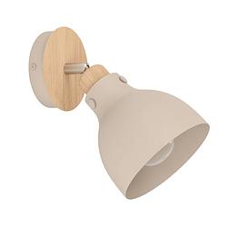 Foto van Eglo arrecife spot - e27 - 23,5 cm - bruin/beige - staal