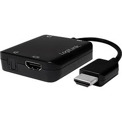 Foto van Logilink cv0106 adapter [1x hdmi-stekker - 1x hdmi-bus, toslink-bus (odt)] zwart