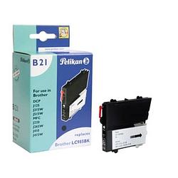 Foto van Pelikan inktcartridge zwart, 300 pagina'ss voor brother - oem: lc985bk