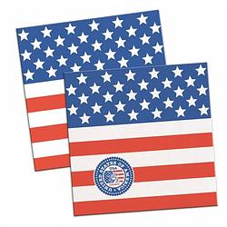 Foto van 40x amerikaanse vlag/usa themafeest servetten 25 x 25 cm - feestservetten