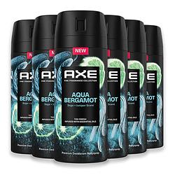 Foto van Axe déodorant - fine fragrance spray - aqua bergamot - voordeelverpakking - 6 x 150 ml
