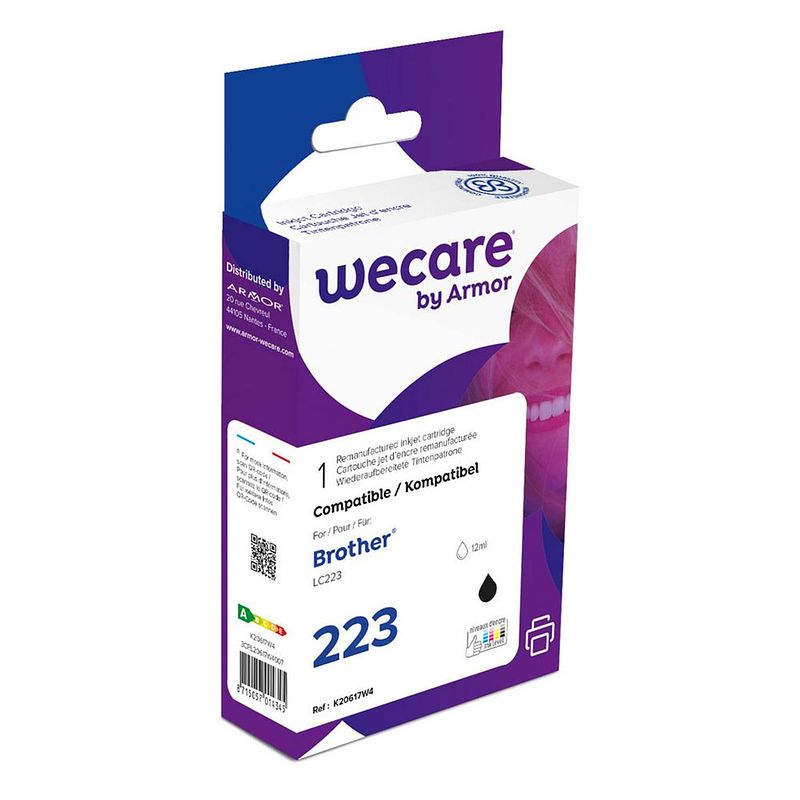 Foto van Wecare cartridge brother lc223 zwart