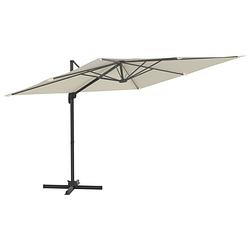 Foto van Vidaxl zweefparasol met aluminium paal 300x300 cm wit