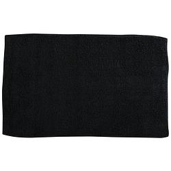 Foto van Msv badkamerkleedje/badmat voor op de vloer - zwart - 45 x 70 cm - badmatjes