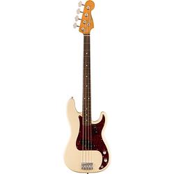 Foto van Fender vintera ii 60s precision bass rw olympic white elektrische basgitaar met deluxe gigbag