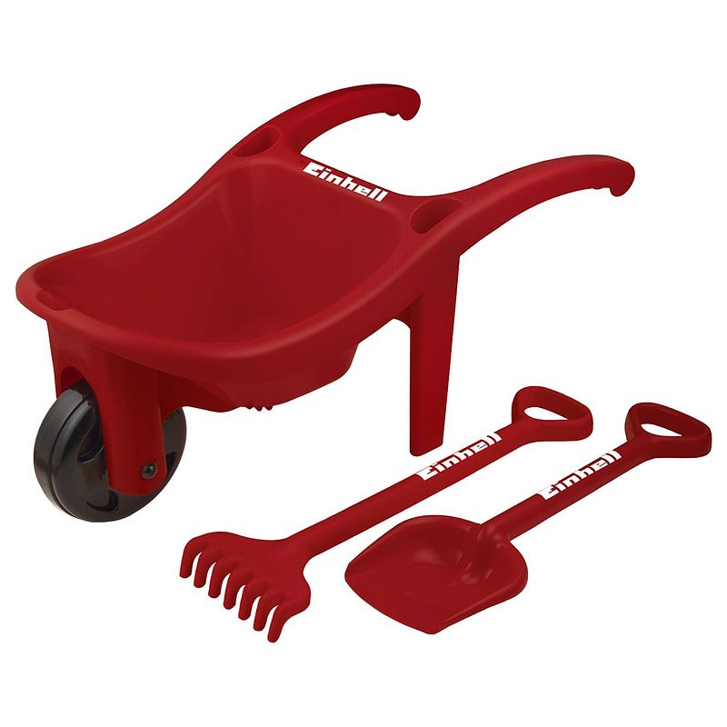 Foto van Happy people kruiwagen kids einhell junior 68 cm rood 3 delig