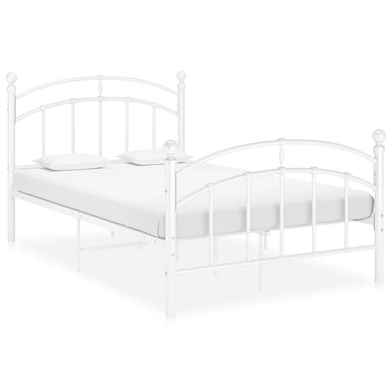 Foto van Vidaxl bedframe metaal wit 120x200 cm