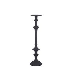 Foto van Ptmd yourney black casted alu candleholder round high