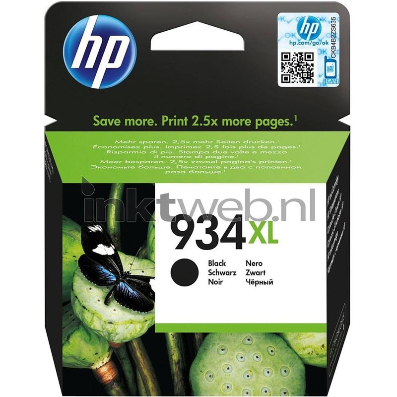 Foto van Hp 934xl zwart cartridge