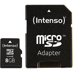 Foto van Intenso high performance microsdhc-kaart 8 gb class 10 incl. sd-adapter