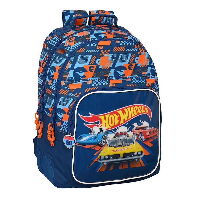 Foto van Schoolrugzak hot wheels speed club oranje (32 x 42 x 15 cm)