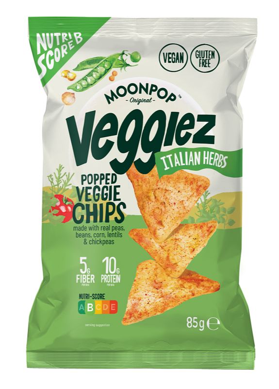 Foto van Moonpop veggiez italian herbs chips