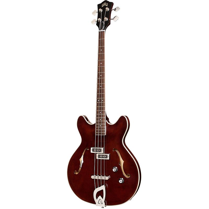 Foto van Guild newark st. collection starfire i bass vintage walnut semi-akoestische basgitaar