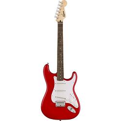 Foto van Squier sonic stratocaster ht il torino red elektrische gitaar met vaste brug