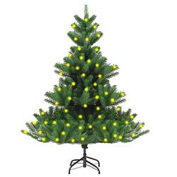 Foto van Vidaxl kunstkerstboom nordmann met led's 120 cm groen