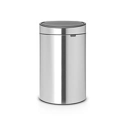 Foto van Brabantia touch bin afvalemmer 10 + 23 liter met 2 kunststof binnenemmers - matt steel fingerprint proof