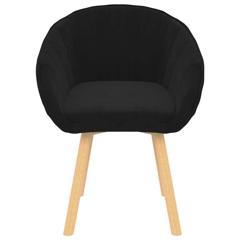 Foto van The living store eetstoel eetkamerstoelen - 62x58x76cm - fluweel zwart