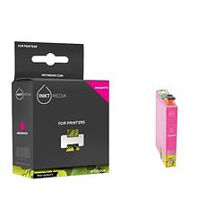 Foto van Inktmedia® -navulinkt - geschikt epson 18 18xl t1803 t1813 inktcartridge magenta - navul inkt - refill inkt