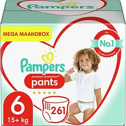 Foto van Pampers - premium protection pants - maat 6 - mega maandbox - 261 luierbroekjes