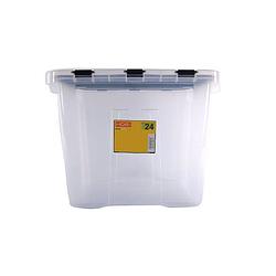 Foto van Opbergbox met deksel heeft inhoud van 24 liter - opbergbox 24 liter 29.5 x 39 x 30 cm