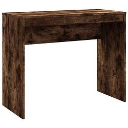 Foto van The living store bureau gerookt eiken - 90 x 40 x 72 cm - praktisch en modern