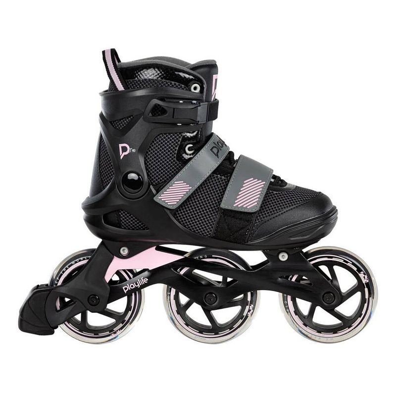 Foto van Playlife inlineskates fitness gt 110 polyester 80a zwart/roze mt 37