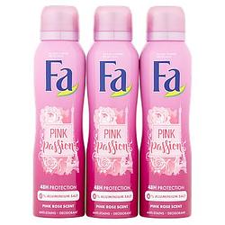 Foto van Fa pink passion pink rose scent deodorant mega voordeel 3 x 150ml bij jumbo