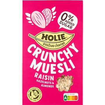 Foto van Holie crunchy muesli raisin hazelnuts & almonds 400g bij jumbo