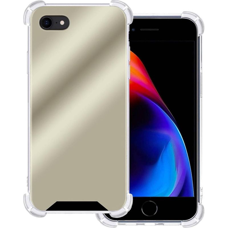 Foto van Basey apple iphone 7 hoesje siliconen shock proof hoes case cover - goud