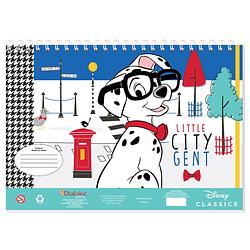 Foto van Disney kleur- en stickerboek 101 dalmatiërs 23 x 33 cm blauw