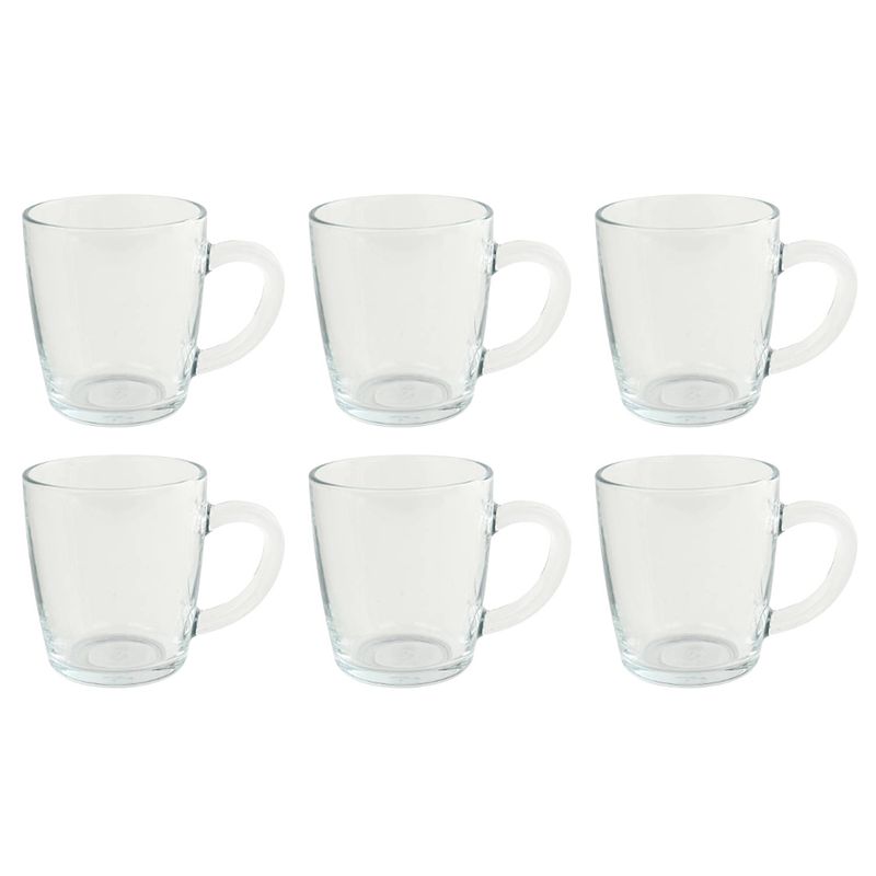 Foto van Orange85 theeglazen met oor - koffiemok - glas - hittebestendig - koffiemok - koffieglas - latte macchiato glazen