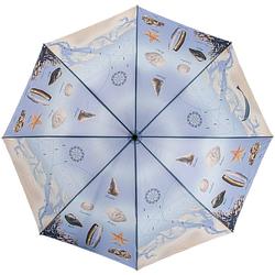 Foto van Esschert design paraplu strand 120 cm polyester/staal blauw
