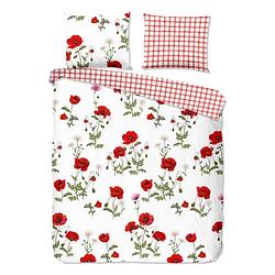 Foto van Isleep dekbedovertrek poppy 30315 - wit - lits-jumeaux 240x200/220 cm