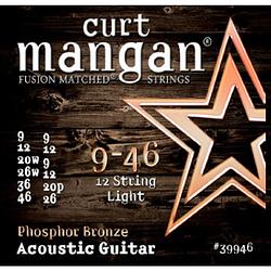 Foto van Curt mangan phosphor bronze 9-46 12-string light snarenset voor 12-snarige akoestische gitaar
