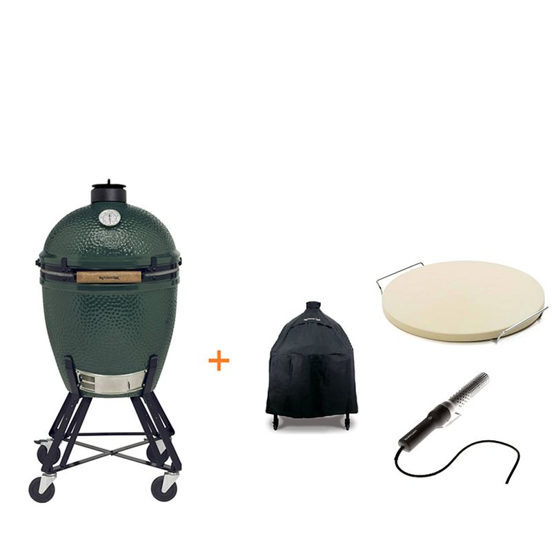 Foto van Big green egg large met onderstel en hoes