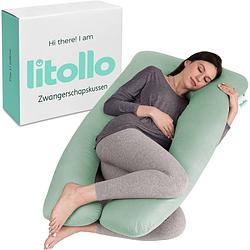 Foto van Litollo® zwangerschapskussen xxl - voedingskussen - lichaamskussen - body pillow - 280cm - afneembare hoes -