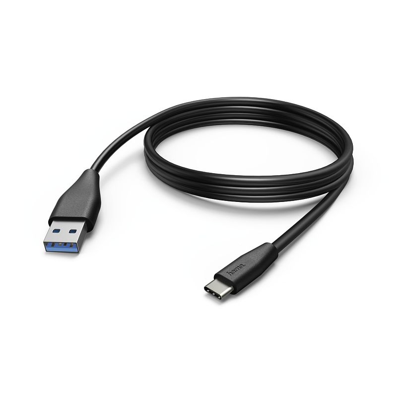 Foto van Hama premium laadkabel usb-c 3 meter telefonie accessoire zwart