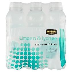 Foto van Jumbo vitamine drink limoen & lychee fles 6 x 500ml